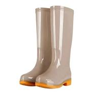 Botas de lluvia para mujer, zapatos de goma de caña alta con suela cómoda, diseño ligero y duradero para uso diario al aire libre en condiciones climáticas adversas, ideales para el día a día o en el