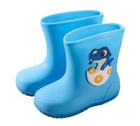 Botas de lluvia para niños, con boca elástica, suela texturizada, antideslizantes, ligeras, cómodas, para estudiantes de primaria, azul celeste, 28.5 EU