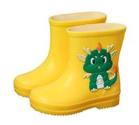 Botas de Lluvia para niños con Boca elástica y Suela Texturizada, Antideslizantes, Ligeras y cómodas, para Estudiantes de Primaria (Yellow, 31 Little Child)