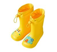 Botas de lluvia para niños de dibujos animados linda bota de lluvia infantil bebé niño niña botas y botines niña niño antideslizante zapato impermeable bota goma bota de goma, #01-a, 9-9.5 ans