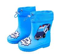 Botas de lluvia para niños Dino Corto Pvc Botas de lluvia impermeables Botas de goma, 01 azul., 27 EU Estrecho