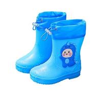 Botas de lluvia para niños Dino Corto Pvc Botas de lluvia impermeables Botas de goma, 02 azul claro., 24 EU Estrecho
