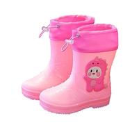 Botas de lluvia para niños Dino Corto Pvc Botas de lluvia impermeables Botas de goma, 03 rosa claro., 27 EU Estrecho