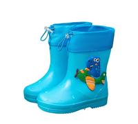 Botas de lluvia para niños Dino Corto Pvc Botas de lluvia impermeables Botas de goma, 06 Sky Blue, 25 EU Estrecho
