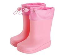 Botas de lluvia para niños, suela de goma robusta, impermeables, antideslizantes, construcción ligera, botas versátiles al aire libre, resistentes, zapatos de goma para edades 2 a 11, 01 Rosa, 33.5 EU