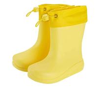 Botas de lluvia para niños, suela de goma robusta, impermeables, antideslizantes, construcción ligera, botas versátiles al aire libre, resistentes, zapatos de goma para edades 2 a 11, 04 amarillo., 35