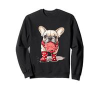 Botas de lluvia para perro bulldog francés rojo con letras de amor Sudadera