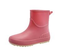 Botas de lluvia Wellington para mujer, ligeras, de EVA, duraderas, cómodas, para exteriores, impermeables, antideslizantes, para lluvia, barro, Rosa B, 39 EU