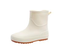 Botas de lluvia Wellington para mujer, ligeras, de EVA, duraderas, cómodas, para exteriores, impermeables, antideslizantes, para lluvia, barro, Caqui B, 38 EU