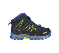 CMP Kids Rigel Mid Trekking Shoes Wp, Zapatos de trekking Unisex niños, Negro azulado Eléctrico, 37 EU
