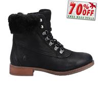 Hush Puppies Effie Espuma Viscoelástica Mujer Casual Moda Caminar Botas Negras