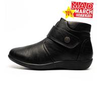 Boulevard Rachael Mujer Casual Moda Cremallera Botas Corte Ancho Negro