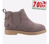Hush Puppies Mini Maddy Júnior Infantil Niña Moda Ante Botas Casual Gris