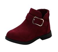 Botas de Moda para Niñas con Diseño Elegante y Suela Antideslizante para Máxima Seguridad y Comodidad en Todo (Red, 27.5 Little Child)