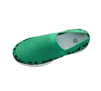 Botas de montaña de fondo plano de malla transpirable en bloques de color con estampado de leopardo de moda para mujer Sandalias de tilo, Verde, 37 EU