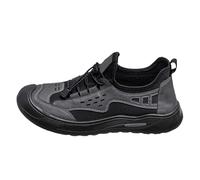 Botas de montaña para hombre, zapatillas deportivas de verano, transpirables, antideslizantes, ligeras, suela suave, amortiguación, zapatos para correr, senderismo, montañismo, caminar con cordones
