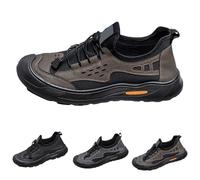 Botas de montaña para hombre, zapatos deportivos de verano, transpirables | Zapatillas de correr ligeras con suela suave y amortiguación, para exteriores, senderismo, montañismo, con cordones