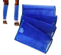 Botas de mosca para caballos, 4 unidades, mallas de malla transpirables, protector de piernas ajustable, ropa de caballo de verano para protección para pastizales, granja de pastoreo al aire libre