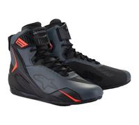 Botas de moto Alpinestars Faster-4 negro-gris-rojo fluorescente 42