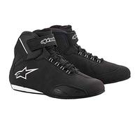 Botas de Moto Alpinestars Stella Sektor Waterproof Shoes Black Silver, Negro y Blanco, 36