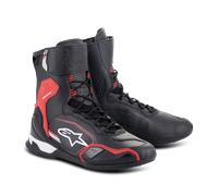 Alpinestars Superfaster Zapatos de motocicleta, negro-blanco-rojo, tamaño 42 43 para Hombres