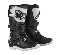Botas de moto Alpinestars Tech 3S Youth 2024 blancas y negras para niños 34