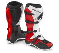 Forma Traction Botas de motocross, blanco-rojo, tamaño 45 para Hombres