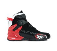 Ixon Bull 2 Zapatillas de moto impermeables, Negro/Blanco/Rojo, Talla 39