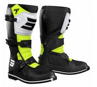 Botas de moto para niños Shot Race 2 Negro-Blanco-Amarillo Flúo 37