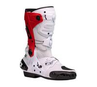 Sidi Rex Air Botas de moto, blanco-rojo, tamaño 45 para Hombres