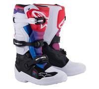 Botas de motocross para niños Alpinestars Tech 7 S (blanco, negro, rojo, azul y morado) 39