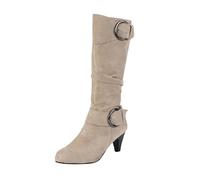 Botas de Mujer 2025 nieve invierno para Tacón Grueso Diseno Elegante altas hasta la rodilla Bota Estilo Western Ideales Otono