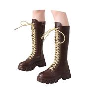Botas de Mujer con Suela Gruesa y Recta, Redondas, cálidas y de Color, para otoño, Ideales para Diario y Tiempo Libre en Clima frío, Antideslizantes y acogedoras_2