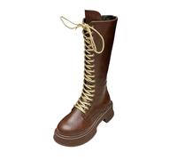 Botas de Mujer con Suela Gruesa y Recta, Redondas, cálidas y de Color, para otoño, Ideales para Diario y Tiempo Libre en Clima frío, Antideslizantes y acogedoras para Caminar_3