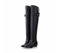 Botas De Mujer De Otoño E Invierno Botas Altas hasta El Muslo Ajustadas Elásticas Botas por Encima De La Rodilla A La Moda Tacones Altos para Mujer,Negro,37 EU