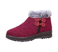 Botas de mujer invierno cálidas con relleno para personas mayores, botas de nieve para mujer, antideslizantes, botas de nieve, botas con relleno de esquí, bota de nieve, plana, botín, confort, zapatos