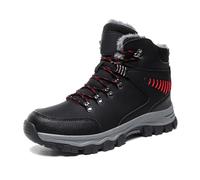 Botas de nieve 40 acolchadas para el tiempo libre, temporada fría, transpirables, a la moda para estudiantes y adolescentes, botas de goma 48 bajas, De color negro., 44 EU