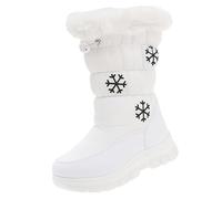 Botas de nieve con forro polar para niños y niñas, cálidas, para senderismo, caminar, con cremallera, impermeables, antideslizantes, botas de media pantorrilla, correas ajustables, zapatillas