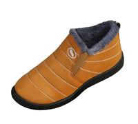 Botas de nieve con forro polar, talla grande, unisex, zapatos cálidos de invierno, botas gruesas de ajuste ancho con interior de felpa, zapatos casuales cálidos, calzado casual para exteriores 2025