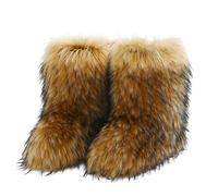 Botas de nieve de lana cálidas y coloridas para mujer, informales, para deportes al libre, de invierno, a la moda, hasta la mitad de la Botas Mujer Nieve Baratas
