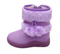 Botas de Nieve de otoño e Invierno para niñas Gruesas Antideslizantes cálidas cómodas de Color sólido con Cremallera (Purple 34)