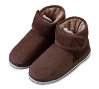 Botas De Nieve Hombre Mujer De Corte Ancho Cálidas Antideslizantes con Correa Ajustable Zapatos De Invierno para Pies Hinchados Women Brown B 41