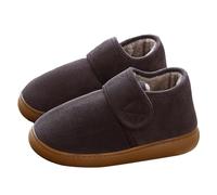 Botas De Nieve Hombre Mujer De Corte Ancho Cálidas Antideslizantes con Correa Ajustable Zapatos De Invierno para Pies Hinchados Women Brown C 38