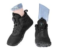 Botas de Nieve Hombre, Zapatos y Botas de Nieve para Hombre, de Invierno, con Cordones, Gruesos, Informales, de Suela Suave, Antideslizantes, de Moda, para Padres e Hijos (Black, 44)