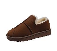 Botas de nieve impermeables para mujer, botas de invierno antideslizantes con forro aislante, botas de tobillo con puntera redonda, botas planas de color sólido, zapatos elegantes y de moda, zapatos