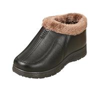 Botas de nieve impermeables para mujer, con forro cálido, antideslizantes | Botines Negros Mujer Con Cordones Botas Negras Botas de Tobillo Botas de Motocicleta Ajustable Zapatos Bajos