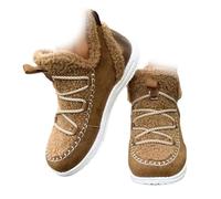 Botas De Nieve Informales, Cómodas Y Hasta La Rodilla Para Mujer, Cálidas, Con Forro De Piel, Botines Cortos, Zapatos Ortopédicos, Zapatillas Sin Cordones Con Soporte Para El Arco (Marrón oscuro,40)
