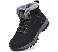 Botas de Nieve niños niñas Zapatos Invierno Botines Cómodos Calzado Piel Forradas Calientes Planas Casual Boots Negro Gr.26