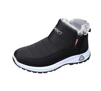 Botas de nieve para hombre, forradas, impermeables, cálidas, antideslizantes, para el tiempo libre, botas de nieve, botas térmicas, Negro , 39 EU