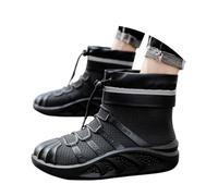 Botas de nieve para hombre para actividades al aire libre de invierno con aislamiento térmico, suela de perfil robusta como calzado cómodo para el tiempo libre, Negro , 39 EU
